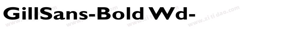 GillSans-Bold Wd字体转换